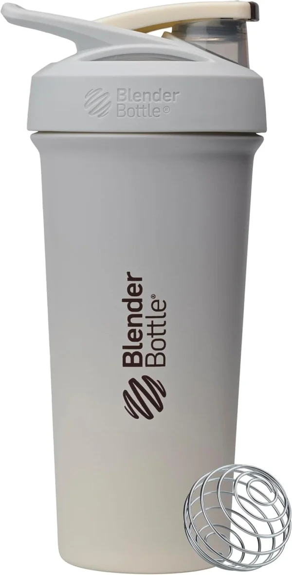 25oz Sport Sleek Shaker Cup Insulated Stainless Steel Water Bottle w/ Wire Whisk